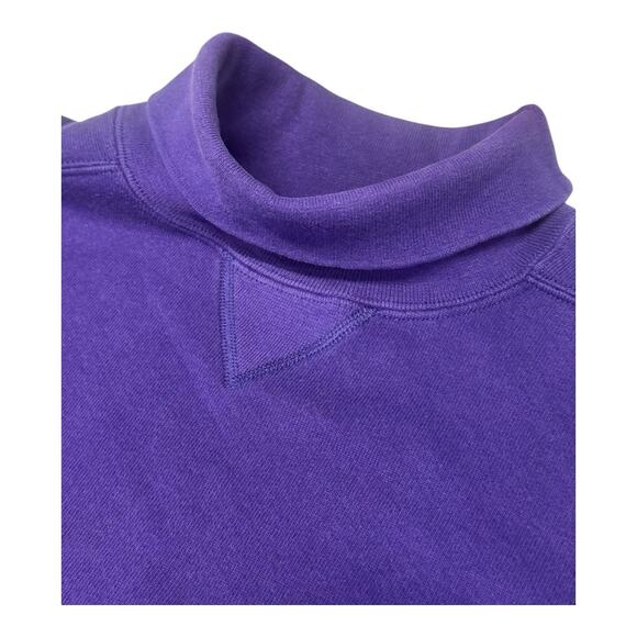 Vintage LL Bean X Russell Athletic Collaboration Purple XL Turtleneck Sweatshirt - Picture 3 of 7